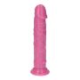 Różowy prosty żylasty penis z przyssawką 16,5 cm - 5