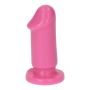 Dildo różowe gumowe gładkie z przyssawką 8 cm - 3