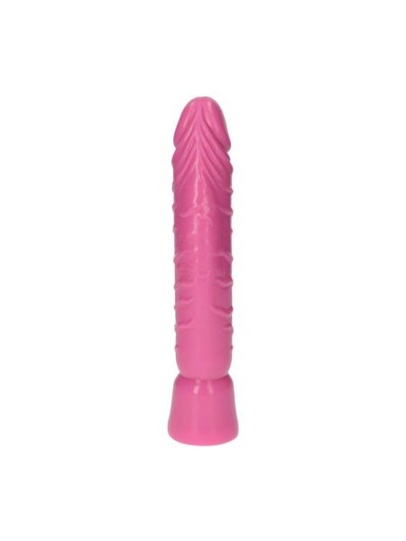 Różowy realistyczny penis w spiralne żyły 10,5cm - 3