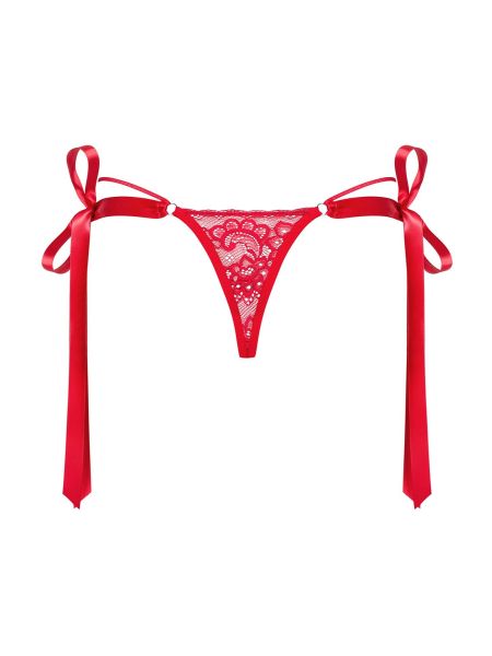 Stringi erotyczne czerwone sex kokarda Lovlea L/XL - 7