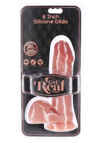 Dildo realistyczny sztuczny penis z przyssawką i jądrami - 2