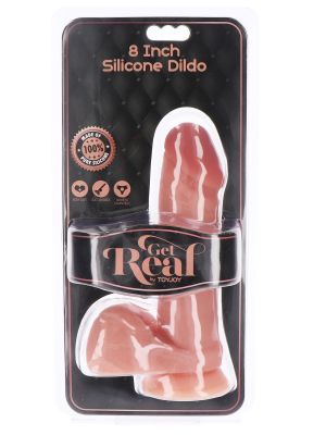 Dildo realistyczny sztuczny penis z przyssawką i jądrami - image 2