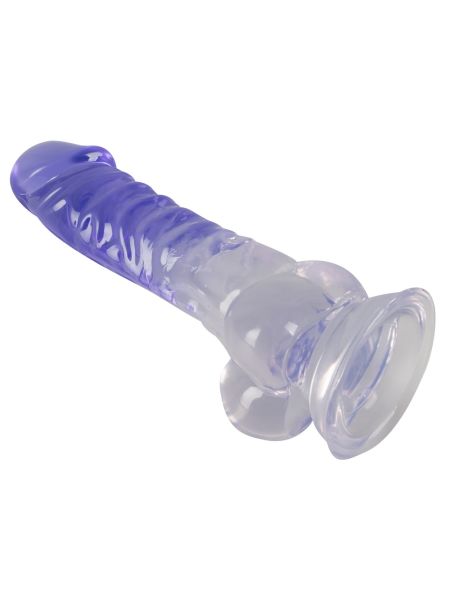 Dildo transparentny penis żylasty z przyssawką 19,5 cm - 11