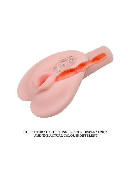 Realistyczny masturbator wagina z włosami wibrująca - 5