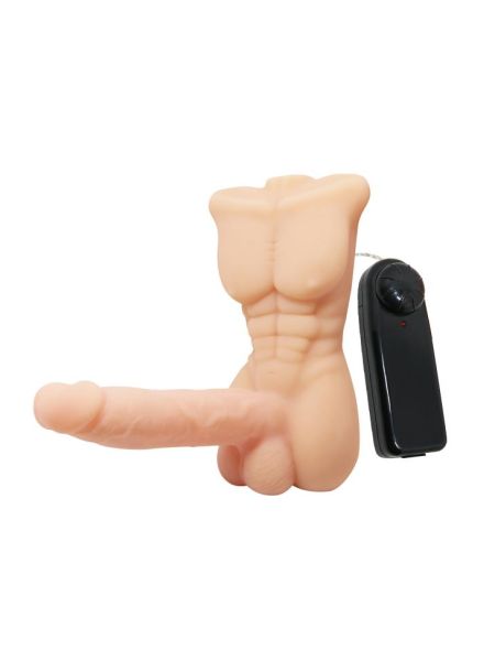 Wibrujące dildo męski tors penis członek 13cm - 3