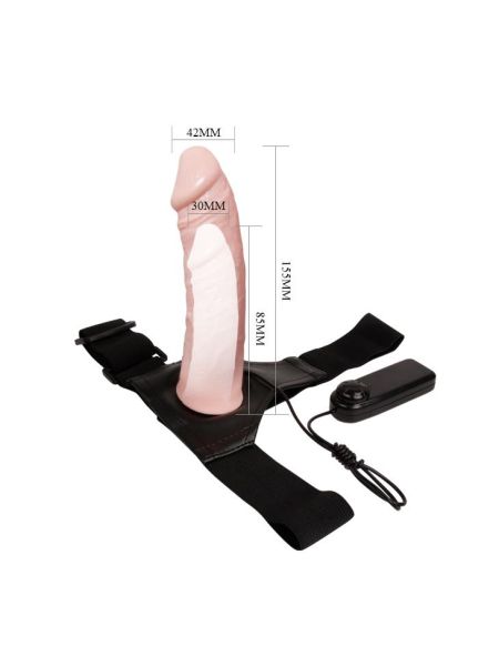 Proteza penisa dla mężczyzn wibrator strap-on 15cm - 8