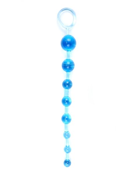 Kulki analne orgazmowe sznur łańcuszek 10sztuk niebieskie
