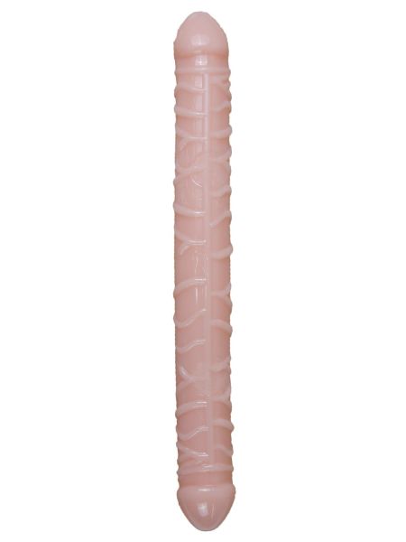 Dildo podwójne realistyczne 2 końcówki penis 33cm cielisty
