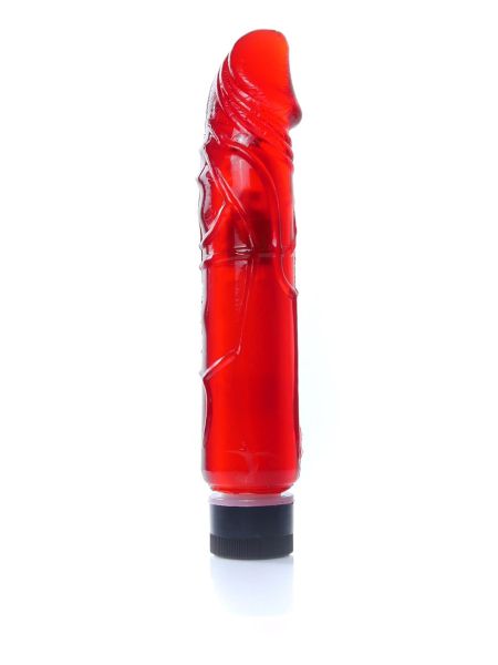 Wibrator realistyczny jak penis naturalny 22cm czerwony - 2