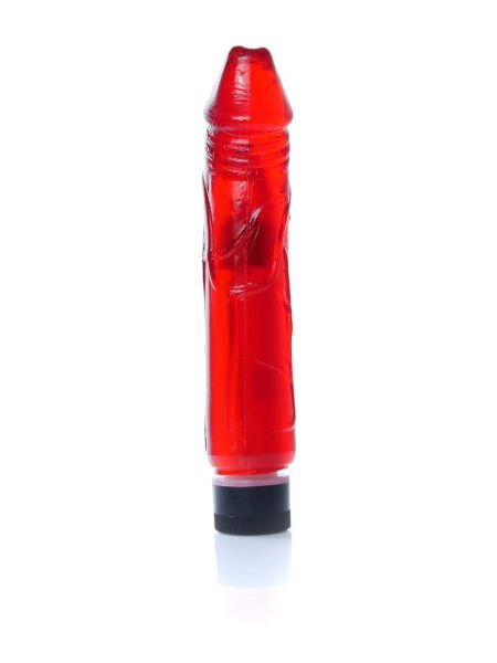 Wibrator realistyczny jak penis naturalny 22cm czerwony - 3