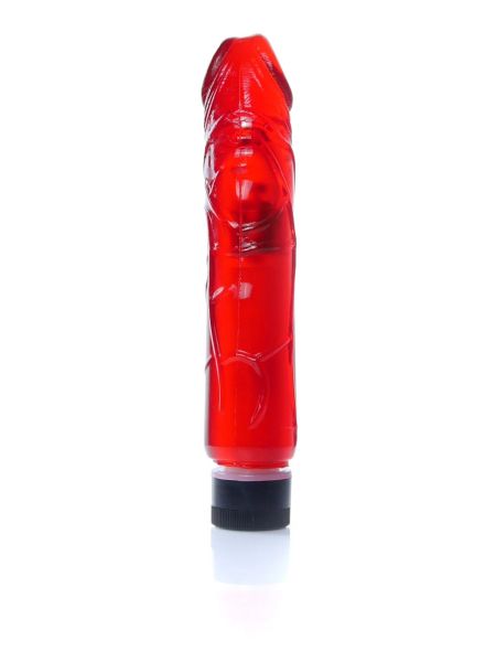 Wibrator realistyczny jak penis naturalny 22cm czerwony - 4