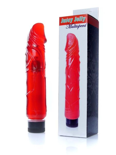 Wibrator realistyczny jak penis naturalny 22cm czerwony