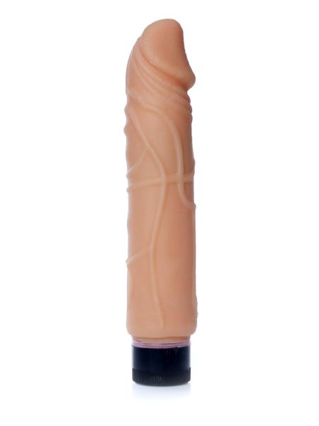 Realistyczny penis wibrator z cyberskóry 22cm cielisty - 2