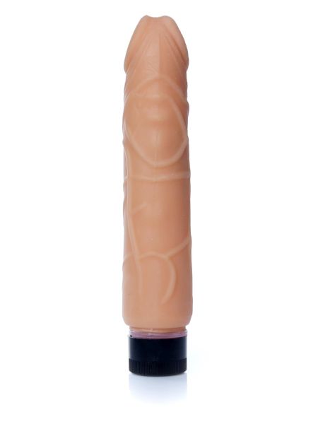 Realistyczny penis wibrator z cyberskóry 22cm cielisty - 3