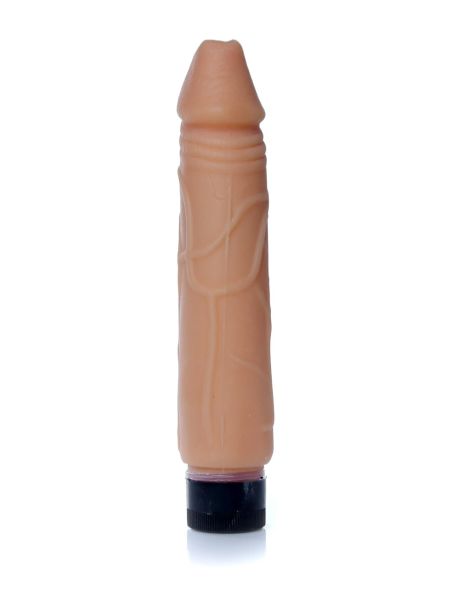 Realistyczny penis wibrator z cyberskóry 22cm cielisty - 4