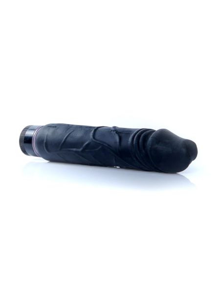 Realistyczny penis wibrator z cyberskóry 22cm czarny - 4
