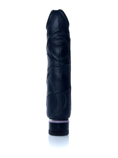 Realistyczny penis wibrator z cyberskóry 22cm czarny - 5