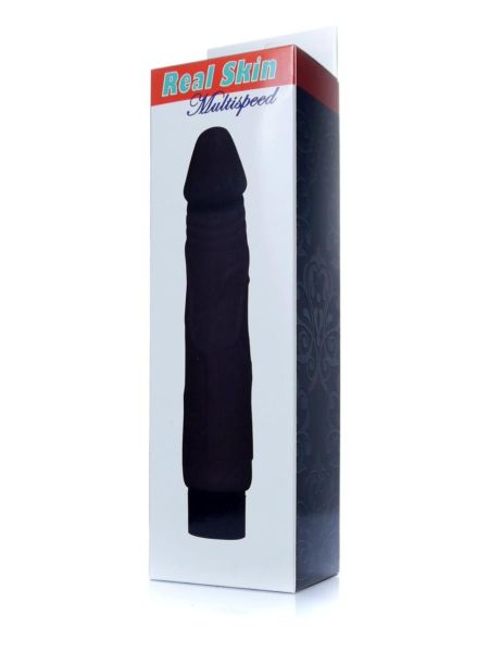 Realistyczny penis wibrator z cyberskóry 22cm czarny - 6
