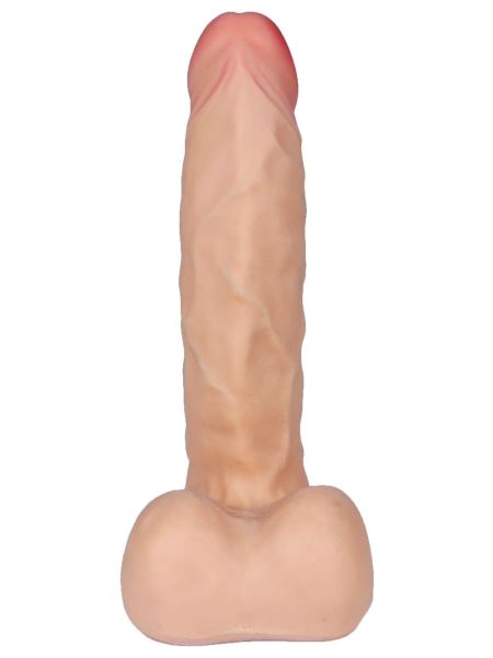 Penis z cyberskóry dildo realistyczne z jądrami 23cm - 7