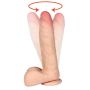 Dildo penis z rotacją i przyssawką jądrami 23cm - 4