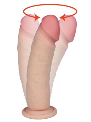 Realistyczny penis dildo z rotacją cyberskóra 20cm - image 2