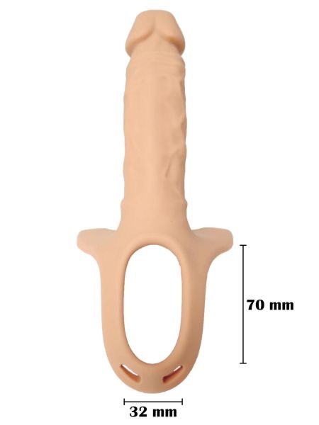 Proteza strap-on pusta przedłużająca penisa 24cm - 7