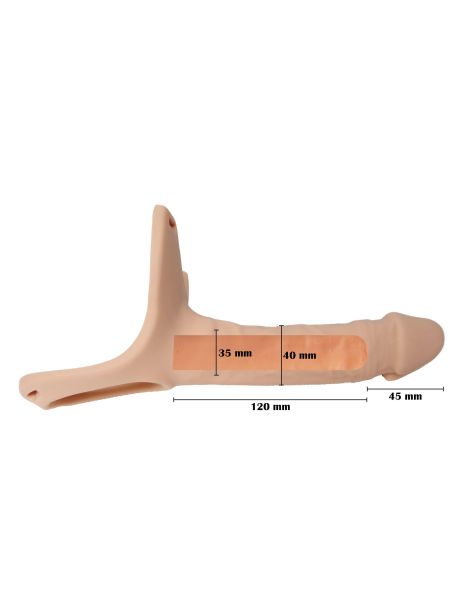 Proteza strap-on pusta przedłużająca penisa 24cm - 8