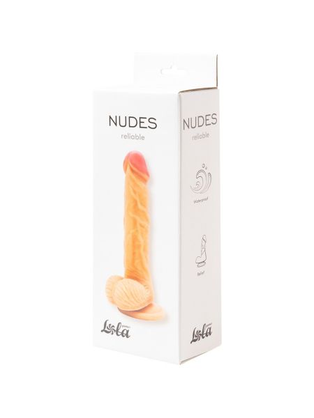 Penis gruby żylasty dildo z mocną przyssawką 18,9 cm - 3