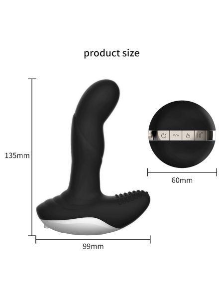 Wibrator dla kobiet i mężczyzn grzejący - analny i waginalny - 9