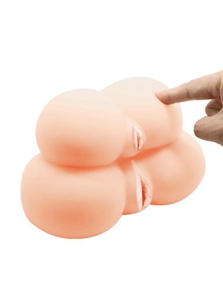 Masturbator dwupoziomowy 4 otwory wagina anal sex - 10