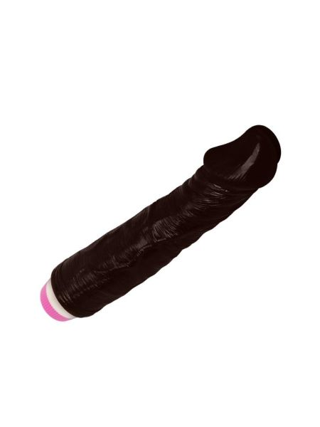 Realistyczny czarny penis wibrator naturalny 23cm - 4