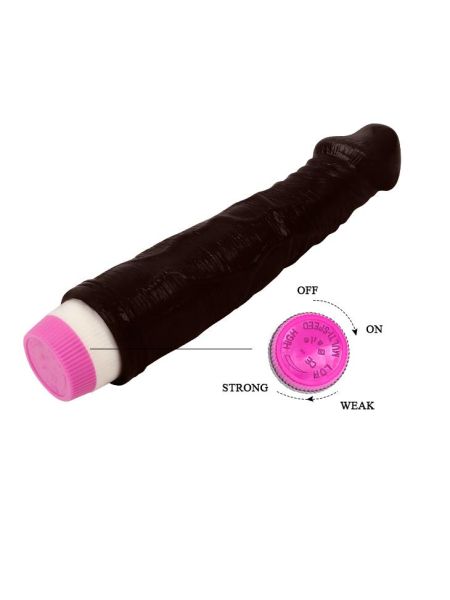 Realistyczny czarny penis wibrator naturalny 23cm - 6