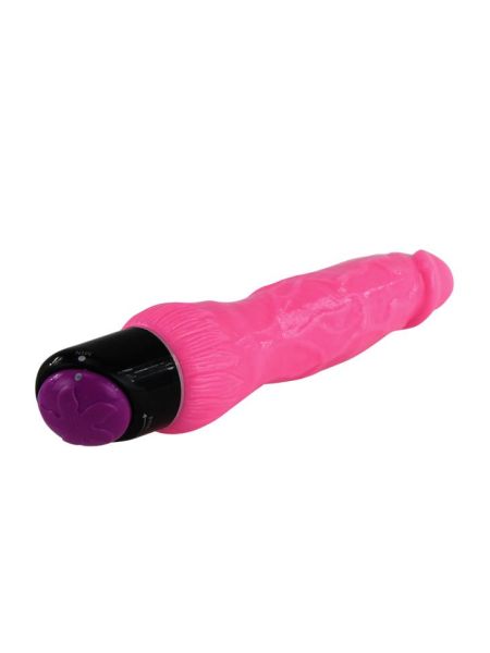 Wibrator różowy penis realistyczny naturalny 24cm - 3