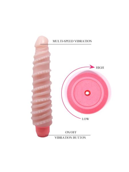 Wibrator zginany z kręgosłupem spiralny sex 19cm - 7