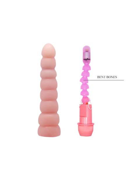 Wibrator analny waginalny wyginany elastyczny 19cm - 4