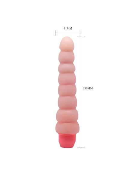 Wibrator analny waginalny wyginany elastyczny 19cm - 5