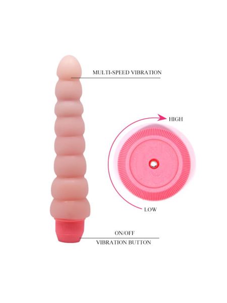 Wibrator analny waginalny wyginany elastyczny 19cm - 6