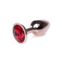 Korek analny ozdobny z kryształkiem metalowy 7cm czerwony - 4