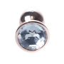 Korek analny ozdobny z kryształkiem metalowy 7cm przezroczysty - 3
