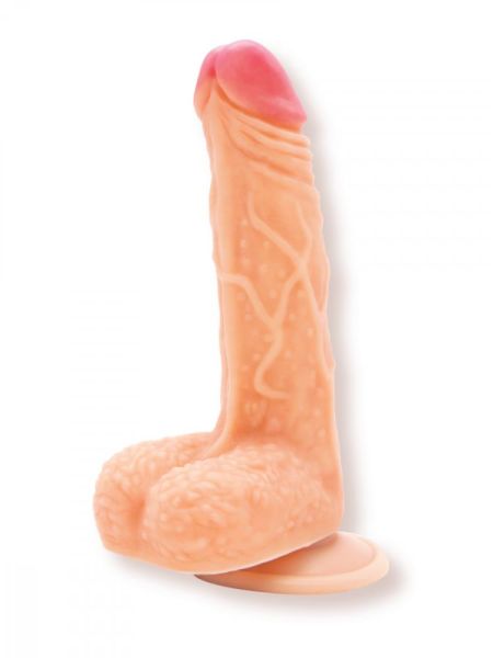 Naturalne dildo członek z jądrami przyssawka 17cm - 2