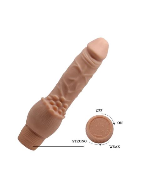 Realistyczny penis z wypustkami do łechtaczki 19cm - 10