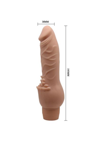 Realistyczny penis z wypustkami do łechtaczki 19cm - 9