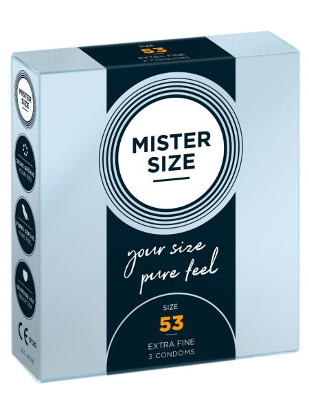 Dopasowane prezerwatywy Mister Size 53 mm 3szt - 2