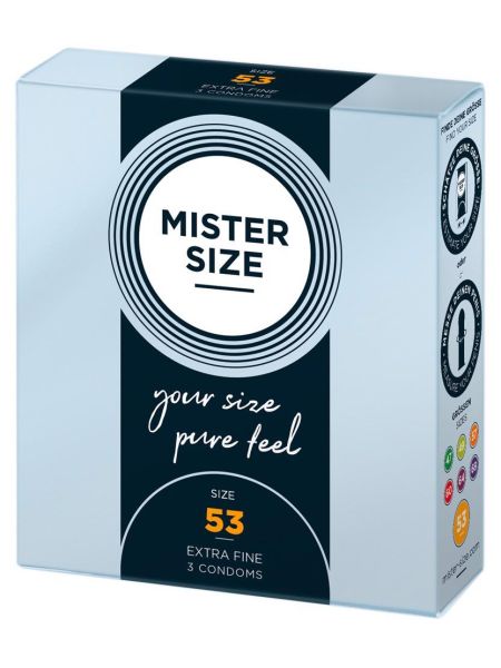 Dopasowane prezerwatywy Mister Size 53 mm 3szt - 3