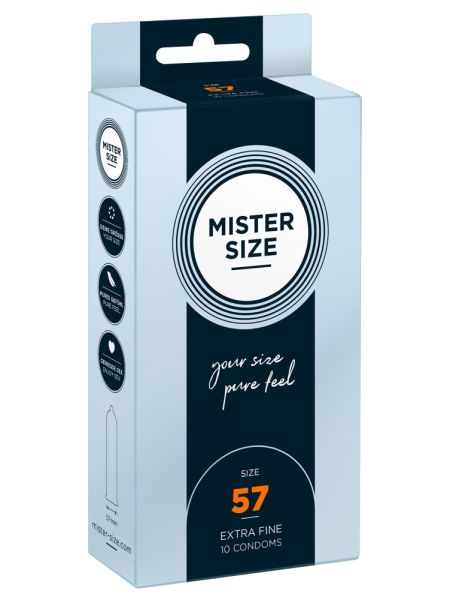 Dopasowane prezerwatywy Mister Size 57 mm 10szt - 2