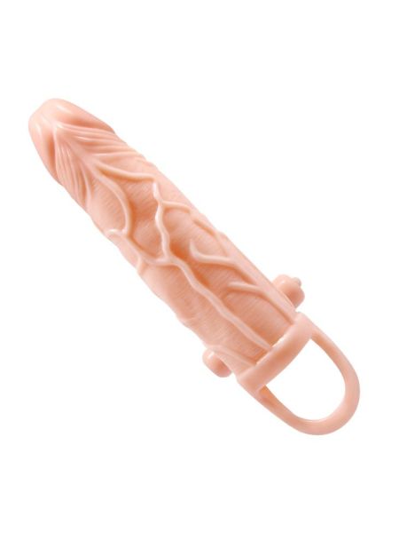 Wibrująca przedłużka penisa nakładka +5cm 10trybów - 3