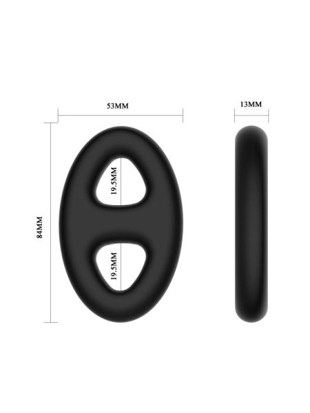 Pierścień podwójny erekcyjny na penisa jądra sex - 4