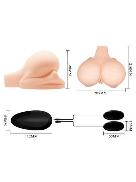 Masturbator wibrujący podwójny analny waginalny - 10
