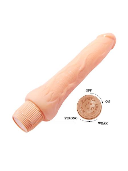 Wibrator realistyczny penis smukły członek 25cm - 6