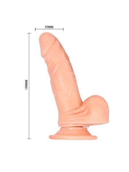 Realistyczny penis wibrujący sex dildo z jądrami 15 cm - 7